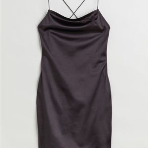 Black body-con mini dress